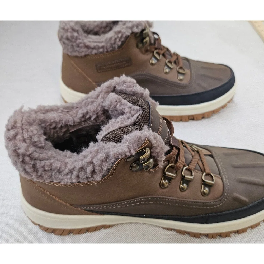 Weatherproof Slope Duck Boots Mens 8M Brown Faux Fur Lined Winter Snow Hiking